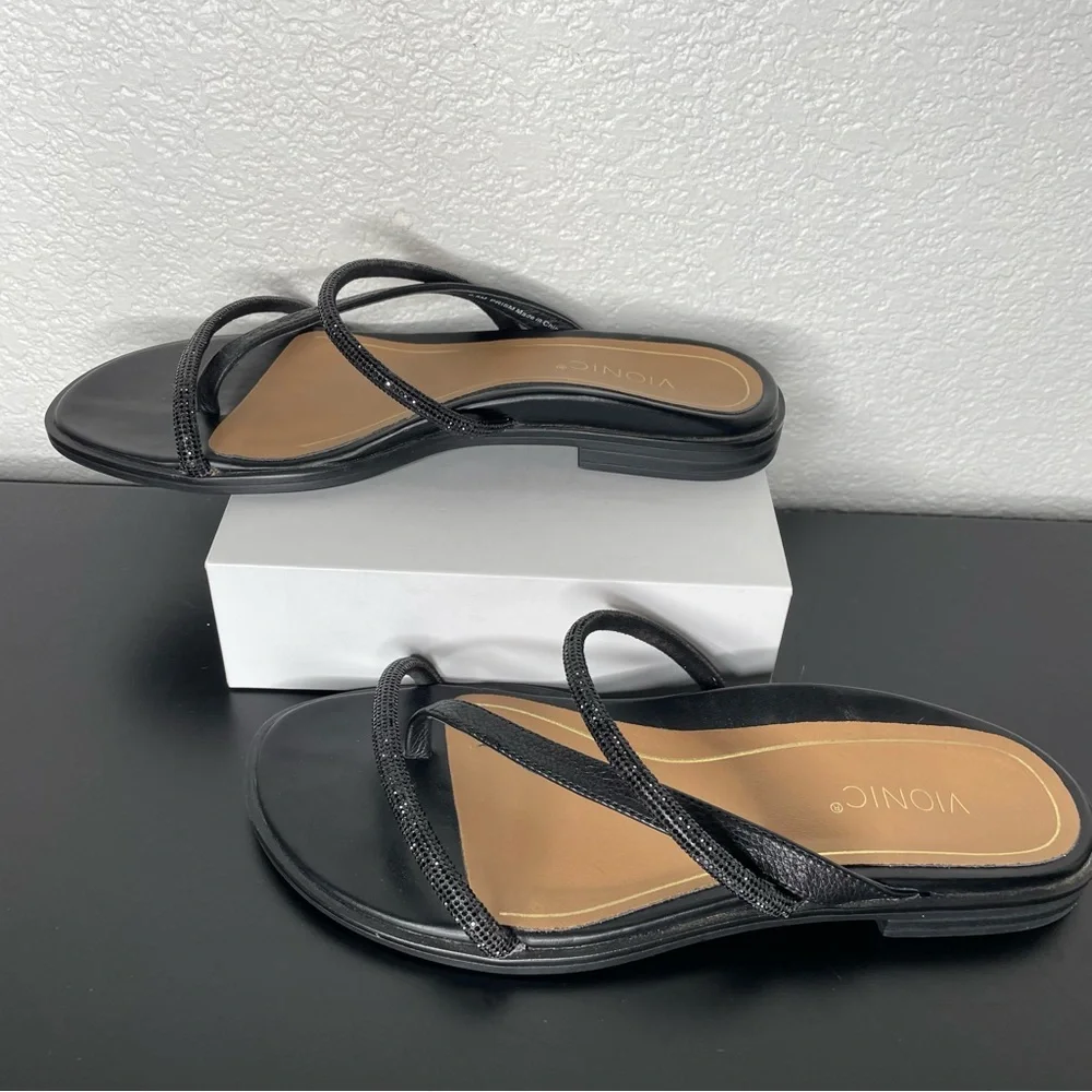 Vionic Prisim Black Sandal Size 6.5